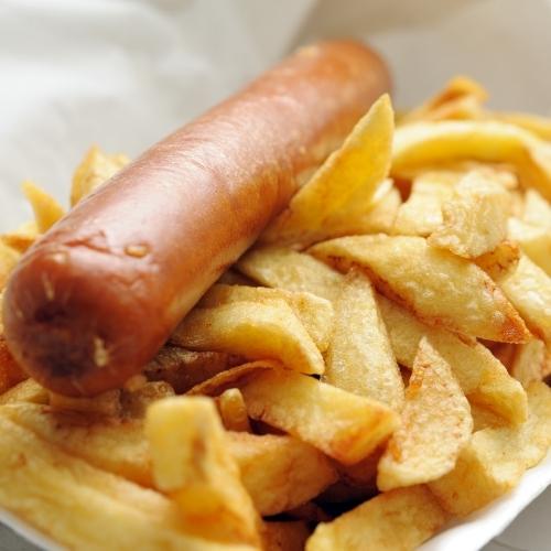 Any Sausage Chips and Drink