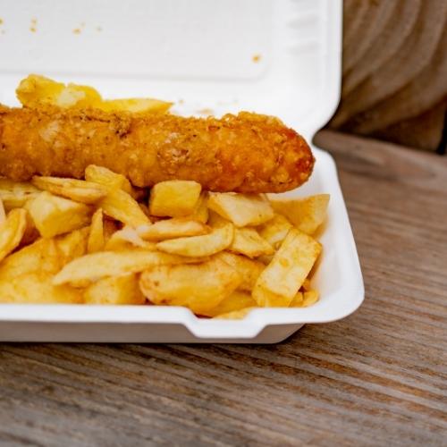 Kids Battered Sausage Chips and Drink